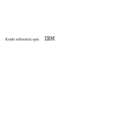 IBM Short Reference Description User Manual - cover page