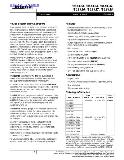 intersil ISL6123 ISL6124 ISL6125 ISL6126 ISL6127 ISL6128 handbook  - cover page