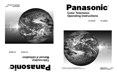 Panasonic CT-2707D/CT-3207D Color Television Operating Instructions - cover page