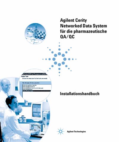 Agilent Cerity Networked Data System for Pharmaceutical QA/QC Installation Guide - cover page