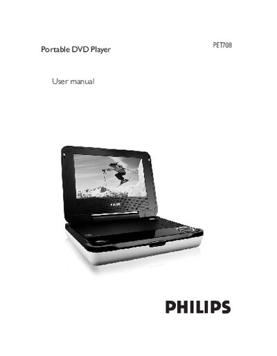 Philips PET708 Portable DVD Player User Manual - cover page