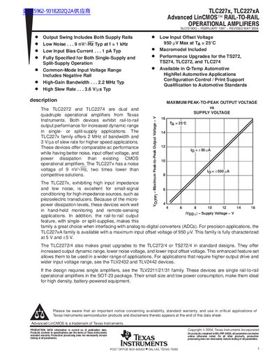 TEXAS INSTRUMENTS TLC227x handbook - cover page