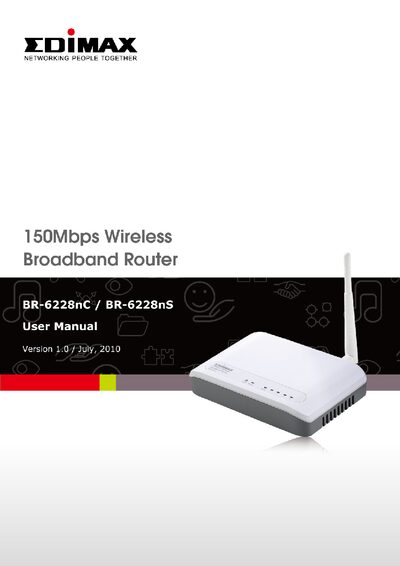 Edimax BR-6228nS_nC Wireless Broadband Router User Manual - cover page