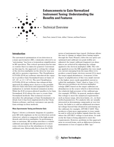Advantages of Orthogonal Nebulizer Orientation in Electrospray for Quadrupole and Ion Trap Mass Spectrometers Technical  - cover page