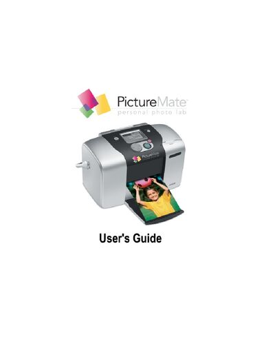 Epson PictureMate Photo Printer User Manual - cover page