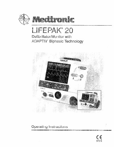 Medtronic LIFEPAK 20 Defibrillator/Monitor Operating Instructions - cover page