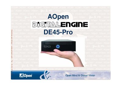 AOpen DE45-Pro Product Specification - cover page