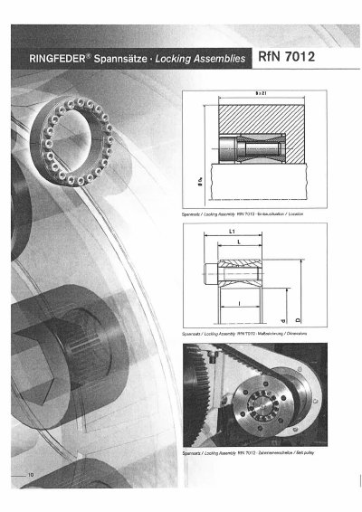 Ringfeder RfN 7012 Locking Assembly Product Leaflet - cover page