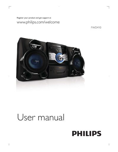Philips FWD410 DVD Mini Hi-Fi System User Manual - cover page