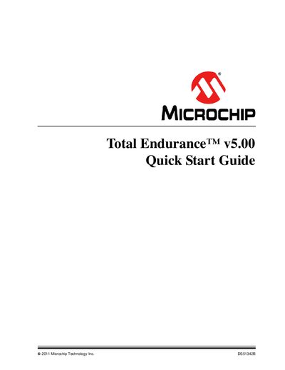 Microchip Total Endurance v5.00 Quick Start Guide - cover page
