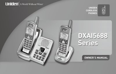 Uniden DXAI5688 Series Multi-Handset Cordless Telephone Owner's Manual - cover page