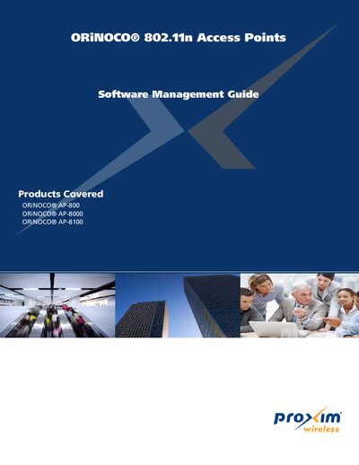 Proxim ORiNOCO AP-800/8000/8100 Software Management Guide - cover page