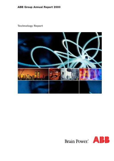 ABB Technology Report ABB Group Annual Report 2000 - cover page