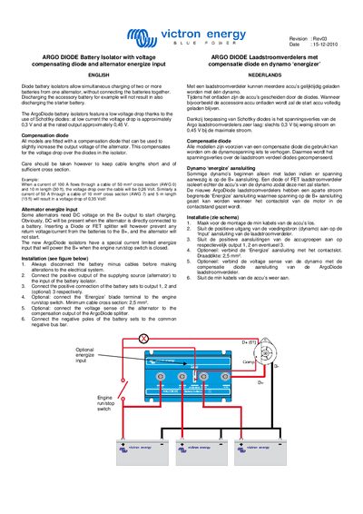 Argo Battery Isolator Installation Guide - cover page