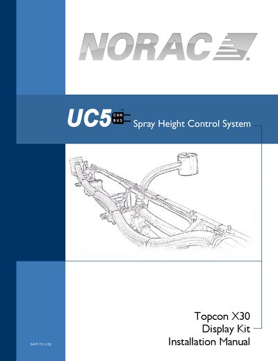 NORAC Systems X30 Display Kit Installation Manual - cover page