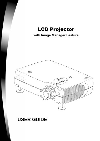 LCD Projector with Image Manager Feature User Guide - cover page