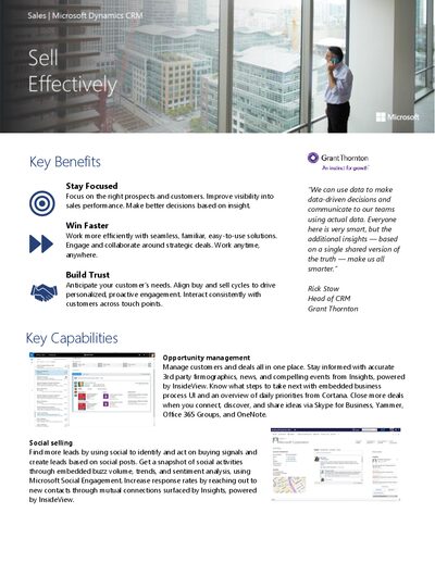 Microsoft Dynamics CRM Product Overview - cover page