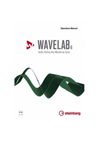 Steinberg Wavelab 6 Operation Manual - cover page