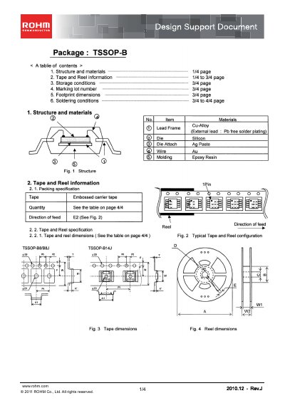 ROHM TSSOP-B Package Design Support Document - cover page