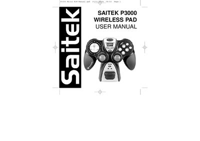 Saitek P3000 Wireless Pad User Manual - cover page