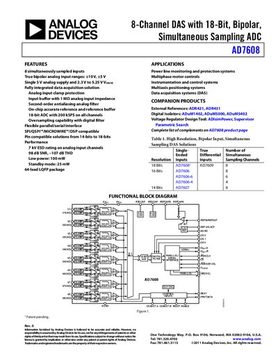 Analog Devices AD7608 Handbook