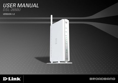 D-Link DSL-2650U Router User Manual - cover page