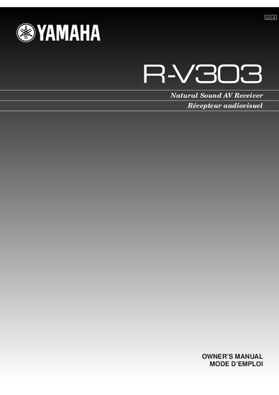 Yamaha R-V303 Natural Sound AV Receiver Owner's Manual - cover page