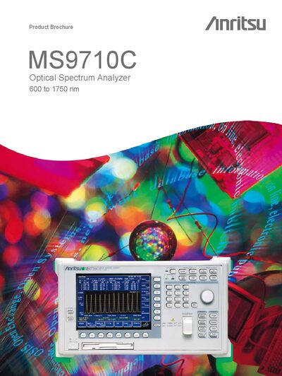 Anritsu MS9710C Optical Spectrum Analyzer Product Brochure - cover page