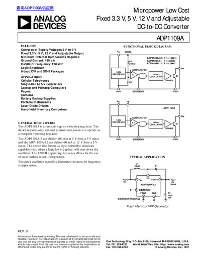 ANALOG DEVICES ADP1109A handbook