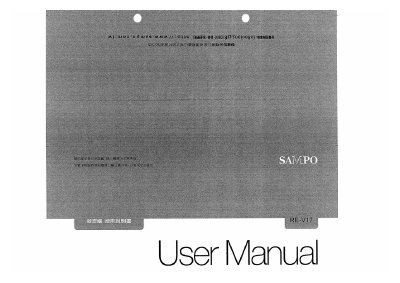 Sampo RE-V17 Microwave Oven User Manual - cover page