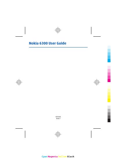 Nokia 6300 User Guide - cover page
