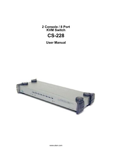 ATEN CS-228 KVM Switch User Manual - cover page