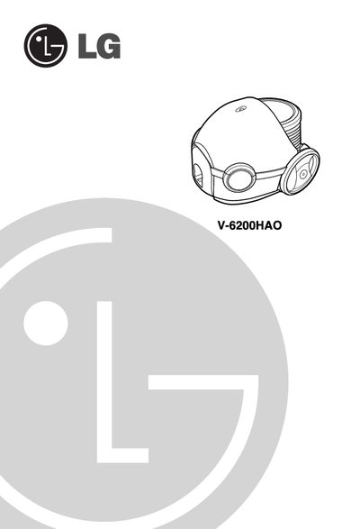 LG V-6200HAO Vacuum Cleaner User Manual - cover page