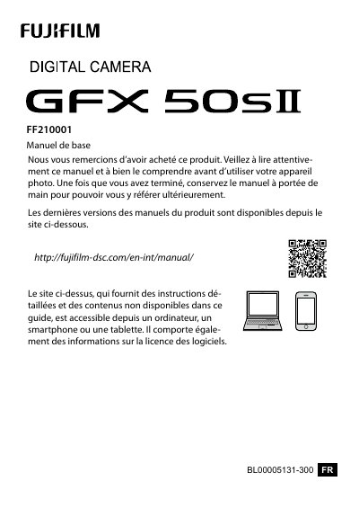 Fujifilm GFX 50S Camera Basic Manual - cover page