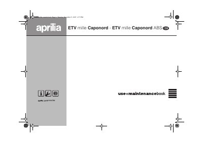 Aprilia ETV Mille Caponord ABS Maintenance and Use Book - cover page