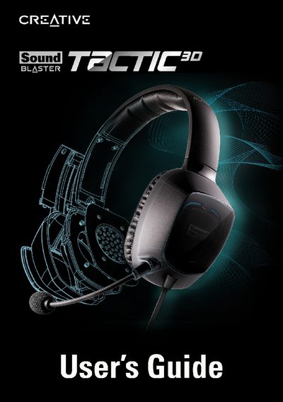 Creative Tactic 3D Earphone User Manual - cover page