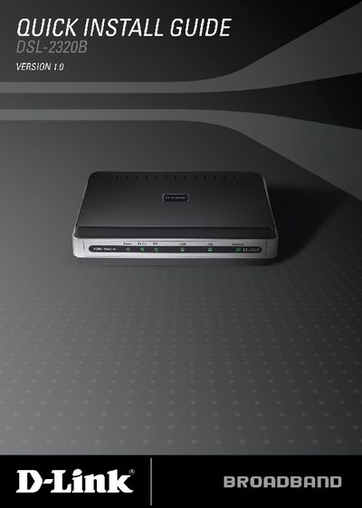 D-Link DSL-2320B Quick Install Guide - cover page