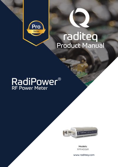 Raditeq B.V. RadiPower® 4000 series RF power meter manual