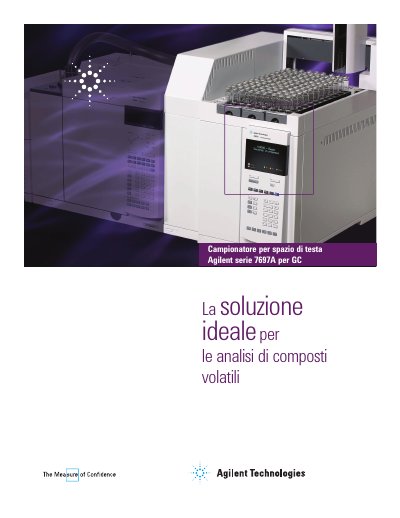 Agilent Technologies 7697A Headspace Sampler Brochure - cover page
