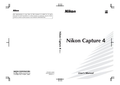 Nikon Capture 4 User Manual - cover page