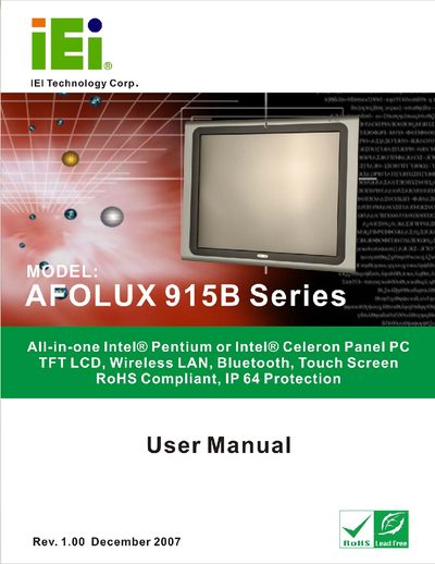 iEi AFOLUX 915B Series User Manual