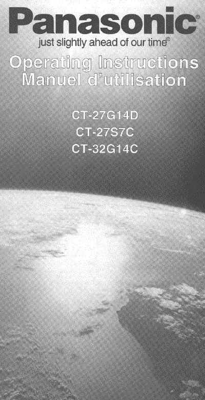 Panasonic CT-27G14D/CT-27S7C/CT-32G14C Manual - cover page