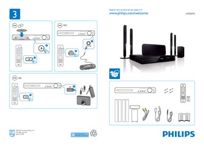 PHILIPS HTS3373 user guide - cover page