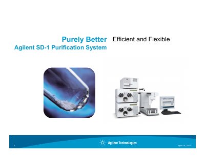 Agilent SD-1 Purification System Overview Manual