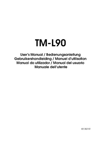 Epson TM-L90 User Manual - cover page