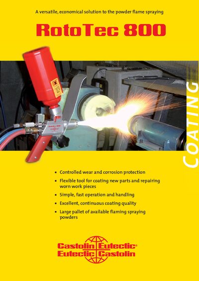Castolin RotoTec 800 Powder Flame Spraying System Product Leaflet - cover page