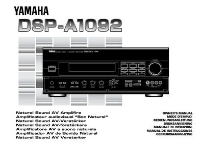 YAMAHA DSP-A1092 Manual - cover page