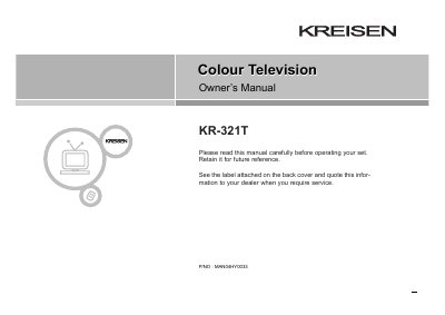 Kreisen KR-321T Colour Television Owner's Manual - cover page