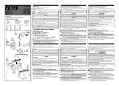Casio CS-53P Piano Stand Installation Guide - cover page