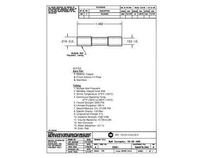 SPC SIZE A 3961Data Sheet - cover page